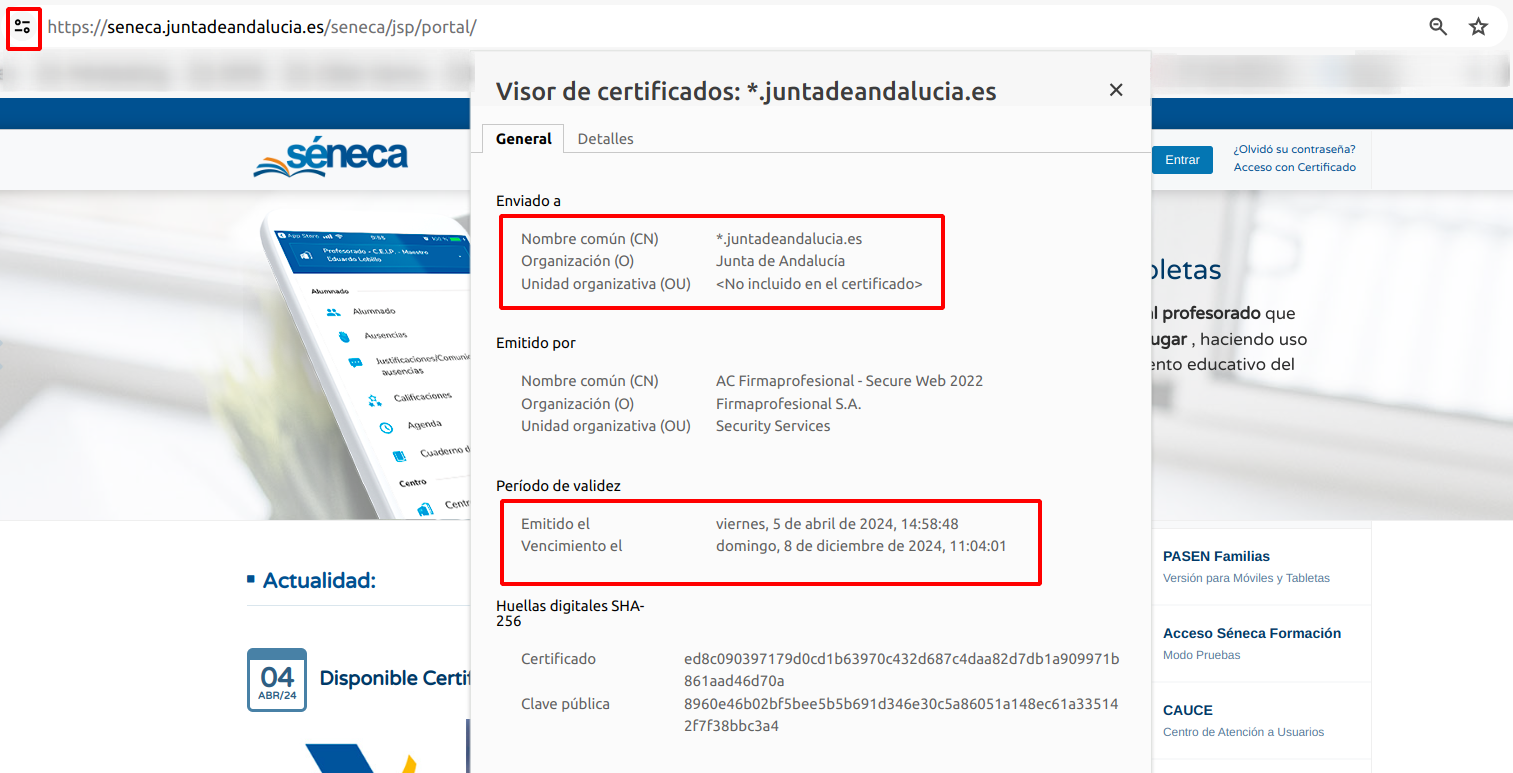 Imagen del contenido de un certificado SSL